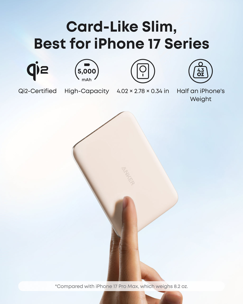 Anker Nano Power Bank (5K, MagGo, Slim)