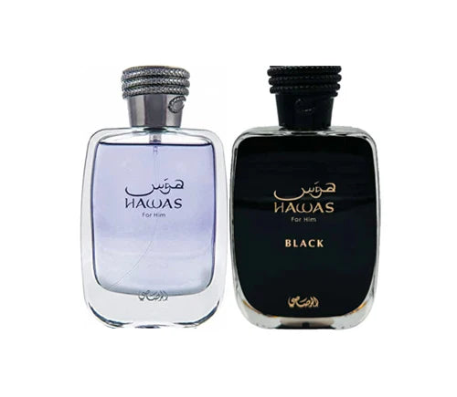 Rasasi Hawas Pour Homme & Rasasi Hawas Black EDP (2-Pack)