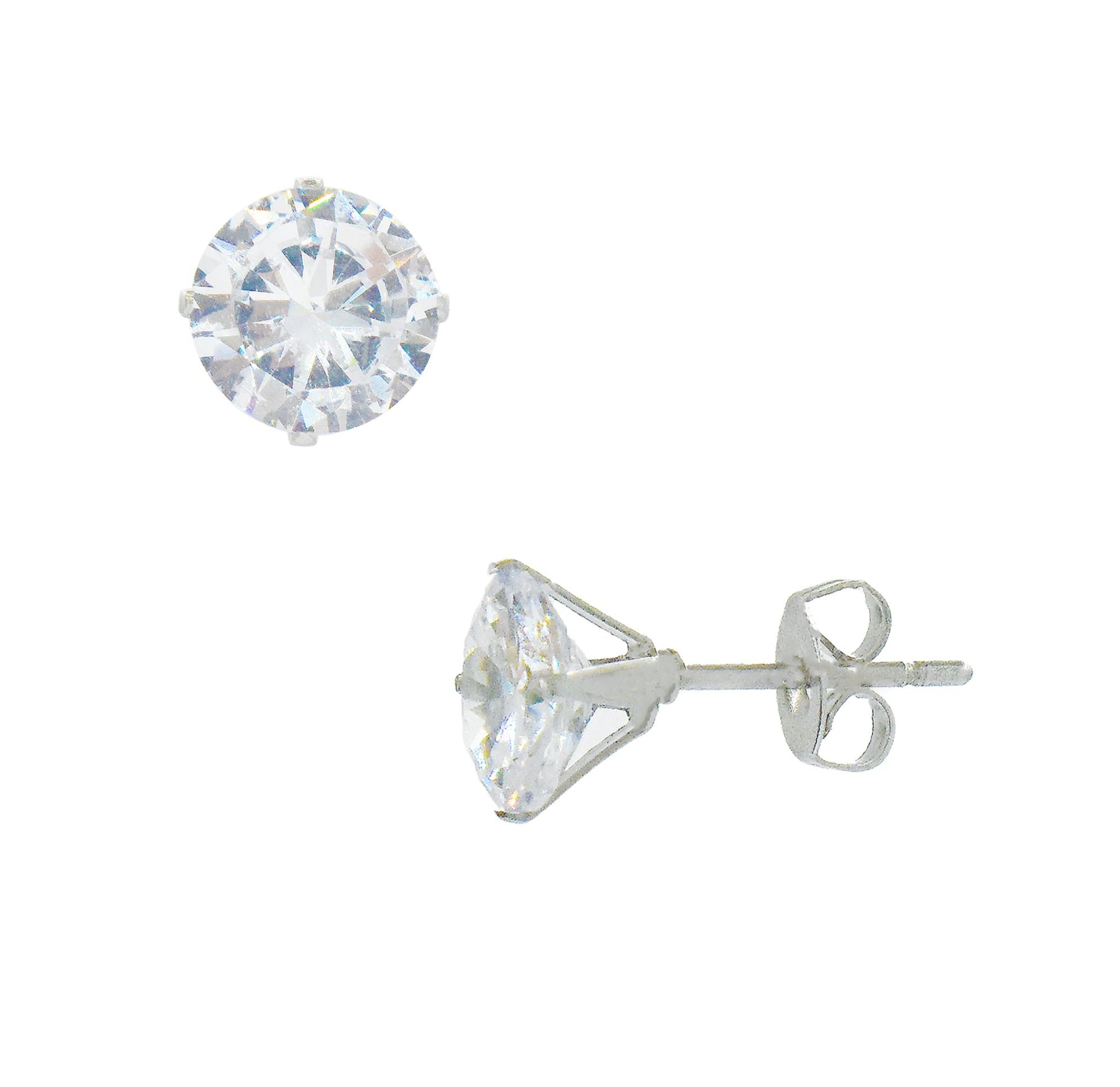 PARIS CZ DIAMOND EARRINGS - SILVER
